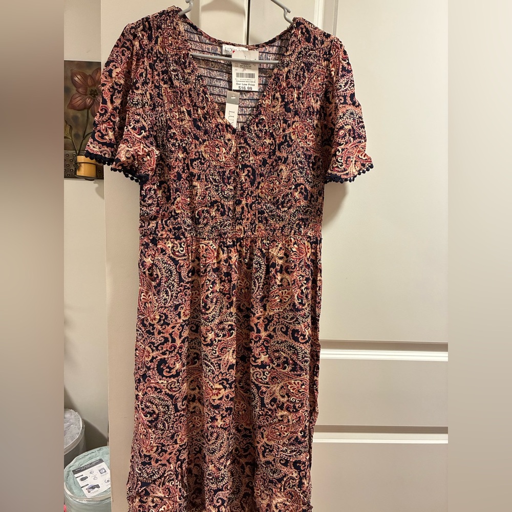 Luxology Pink Flutter Sleeve Sundress